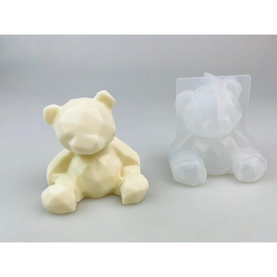 Силиконовый молд 3D «Геометрический мишка»