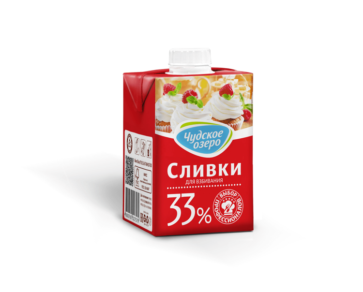 Сливки для взбивания 33%, Чудское озеро 0,2(л)